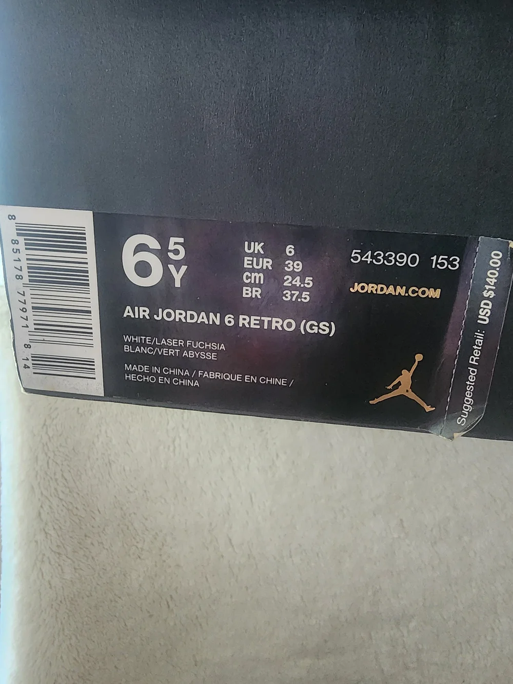 Air Jordan Kids White Teal Floral Accent Basketball Shoes